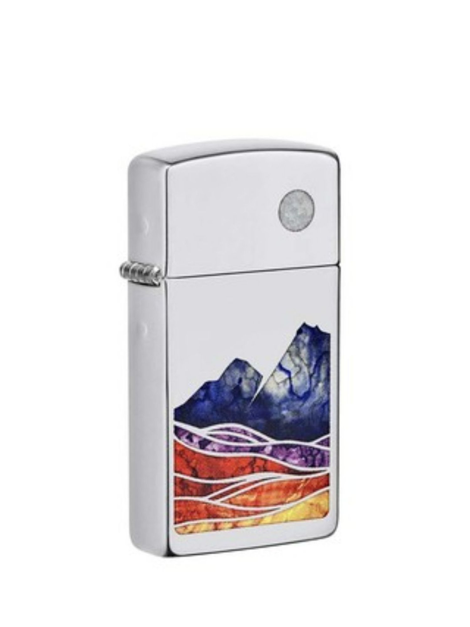 Zippo Multicolor Slim Landscape Design Brass Windproof Pocket Lighter