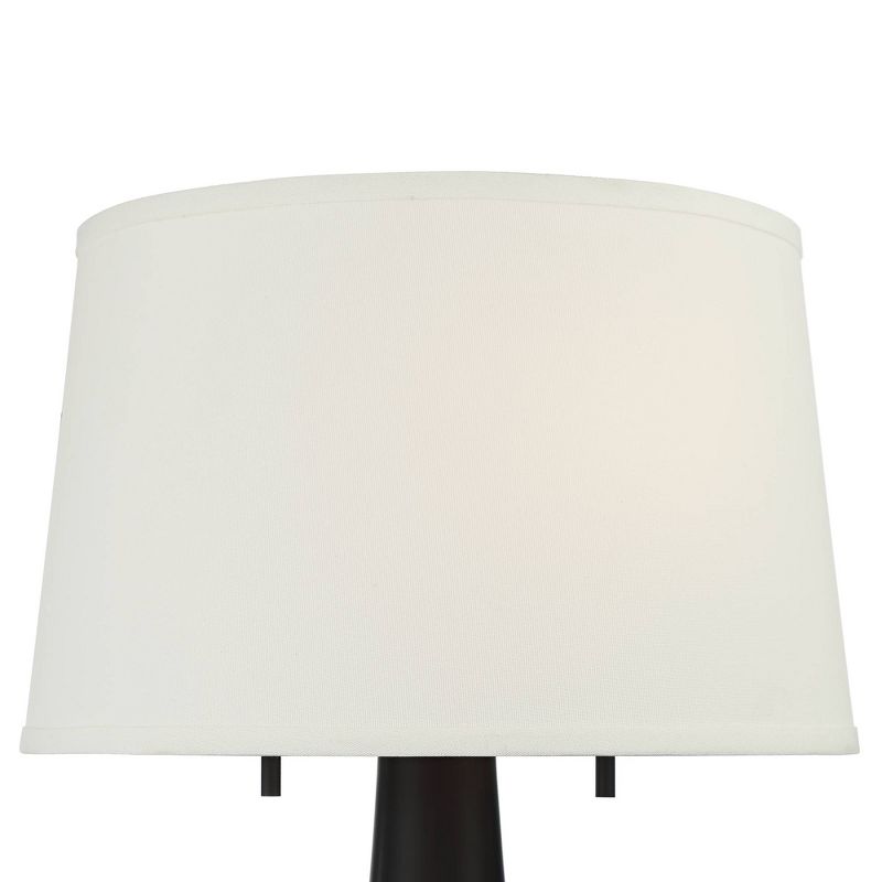 360 Lighting Wallis Black Column Table Lamps with USB Port Set of 2