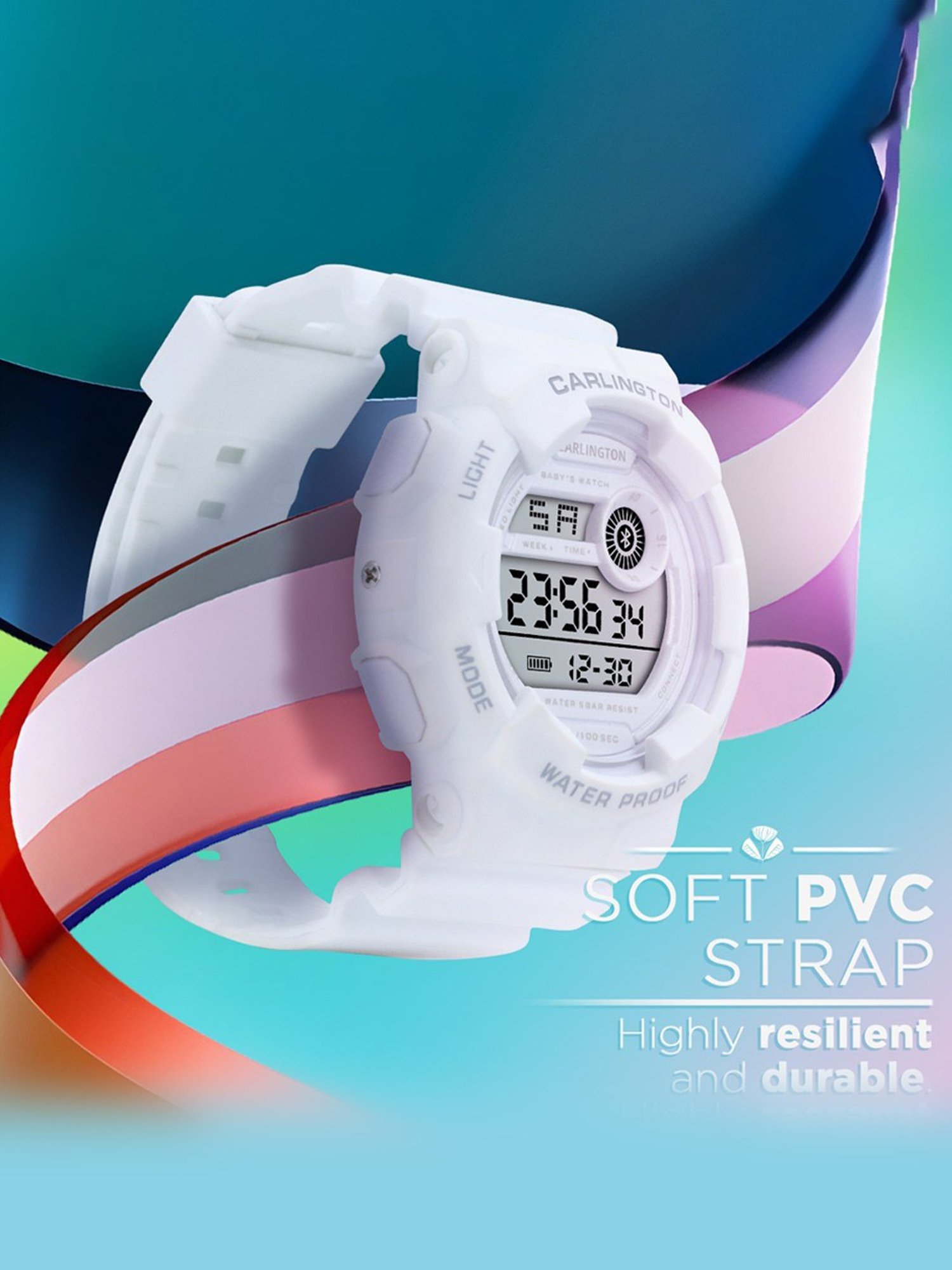 Carlington Junior 9121 White Unisex Digital Watch