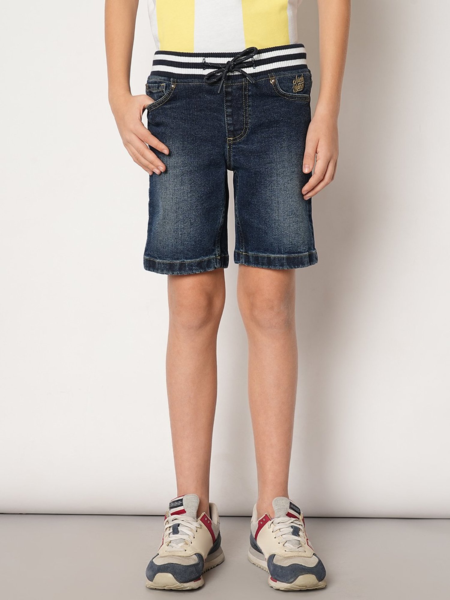 Jack & Jones Junior Dark Blue Solid Shorts
