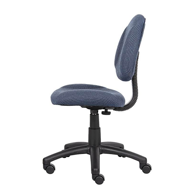 Perfect Posture Delux Fabric Task Chair without Arms in Blue