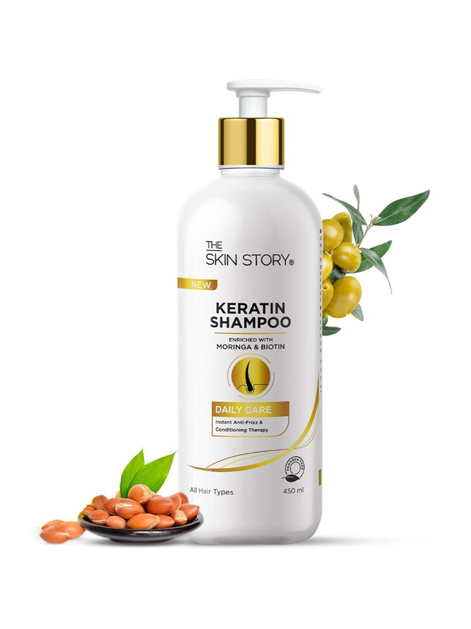 The Skin Story Moringa & Biotin Keratin Shampoo - 450 ml
