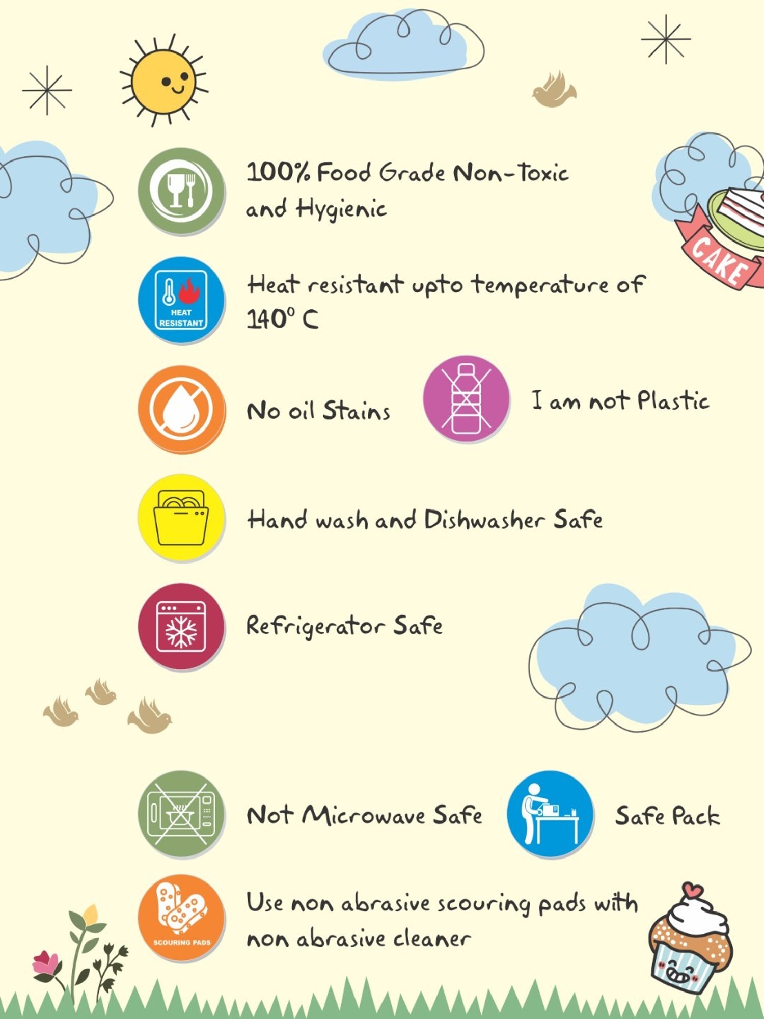 Servewell Multicolor Melamine Cone Bowl - Set of 2