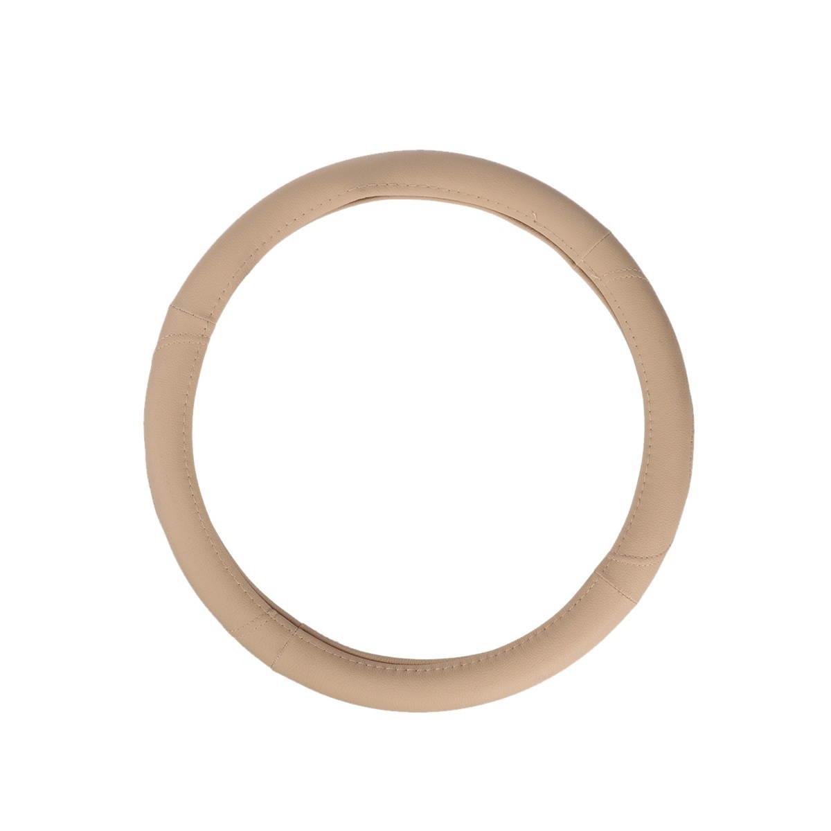 38cm Universal Car Leather Steering Wheel Breathable Anti-slip Cover Wheel Sleeve Protector(Black and Red)