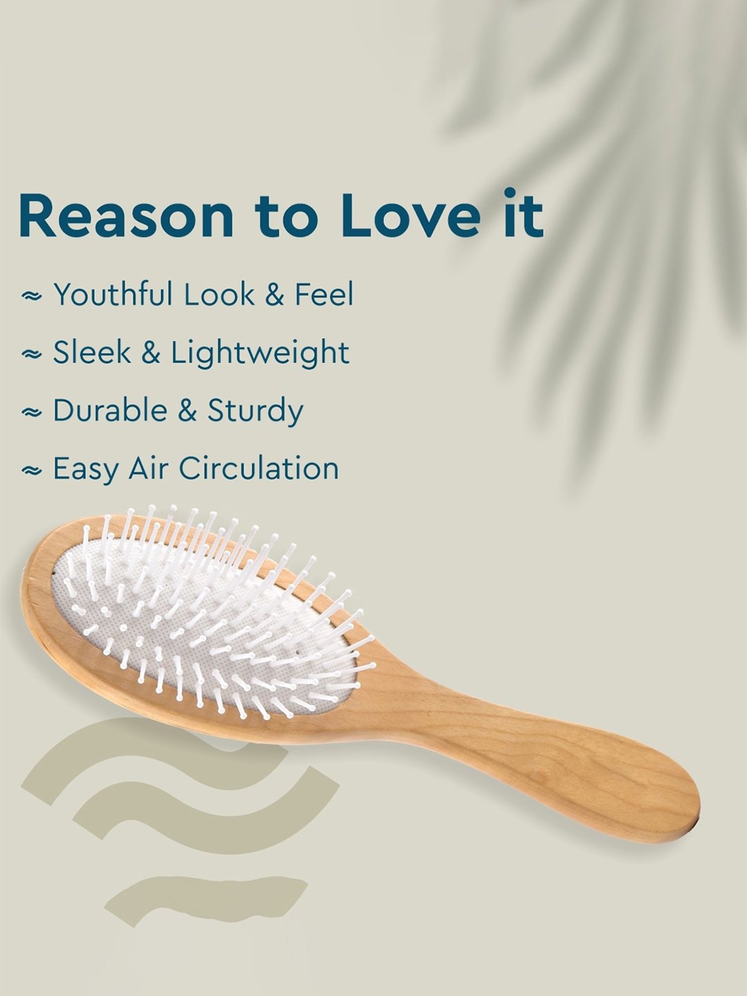 GUBB Wooden Hues Oval Brush for Hair Styling