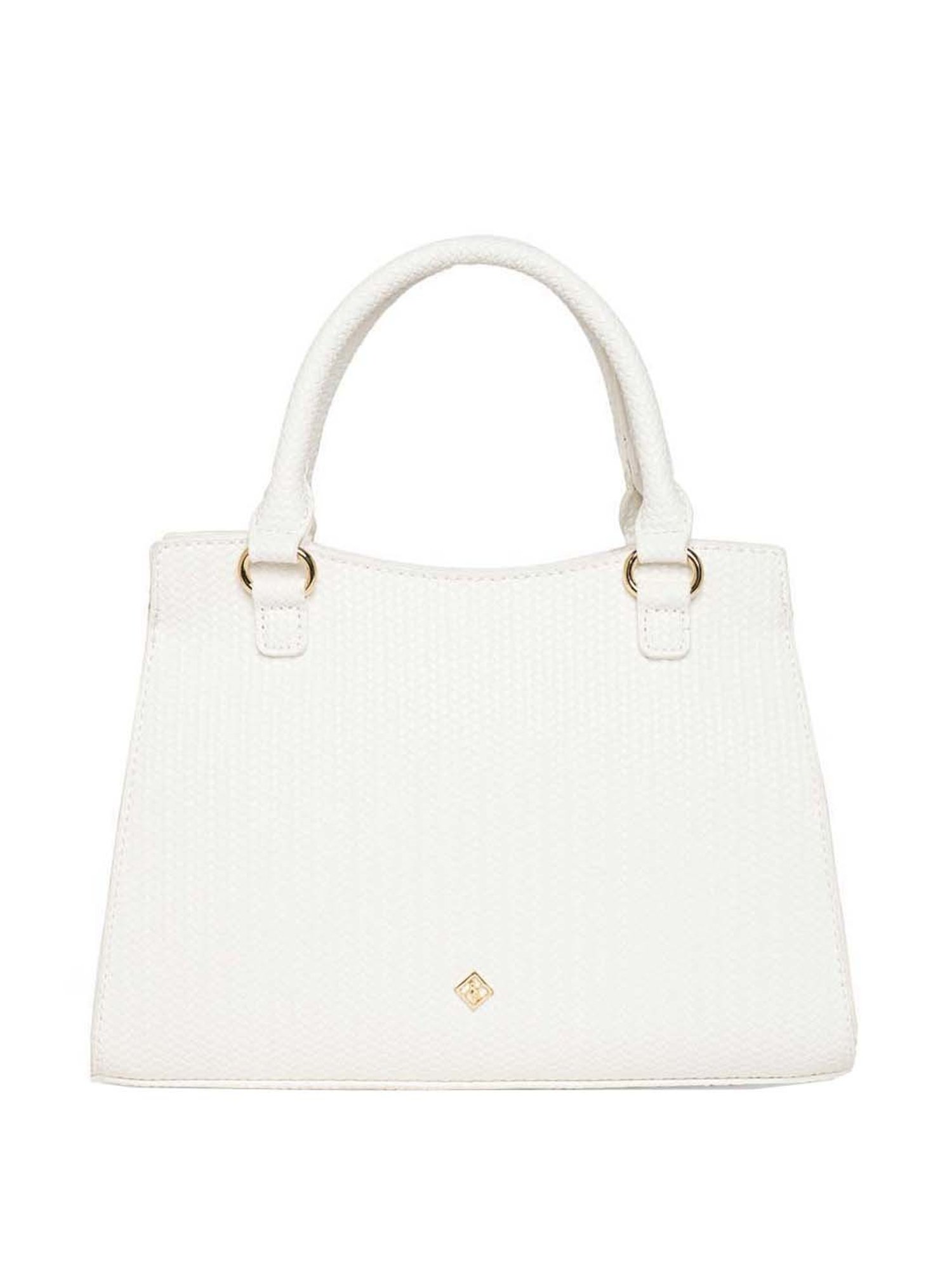 Call It Spring White Textured Medium Handbag