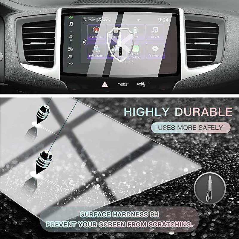 20162019 Ridgeline Tempered Glass Navigation Screen Protector Center Touch High Clarity AntiScratch with SilkScreen Printing Tech 8Inch