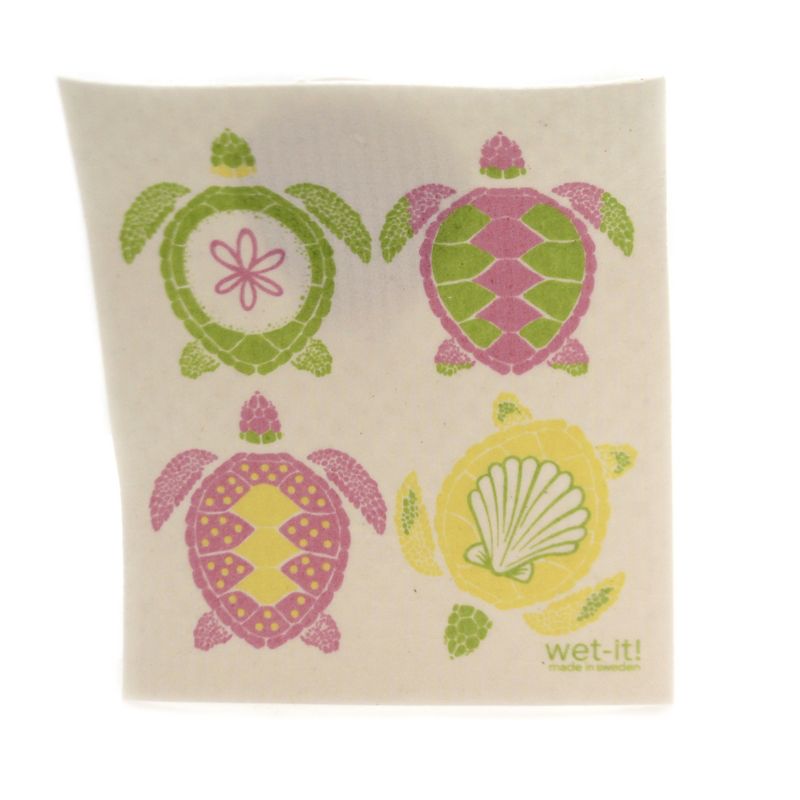 Swedish Dish Cloth 7.75" Sea Turtles Absorbent Cleaning Cloth Ocean  -  Dish Cloth