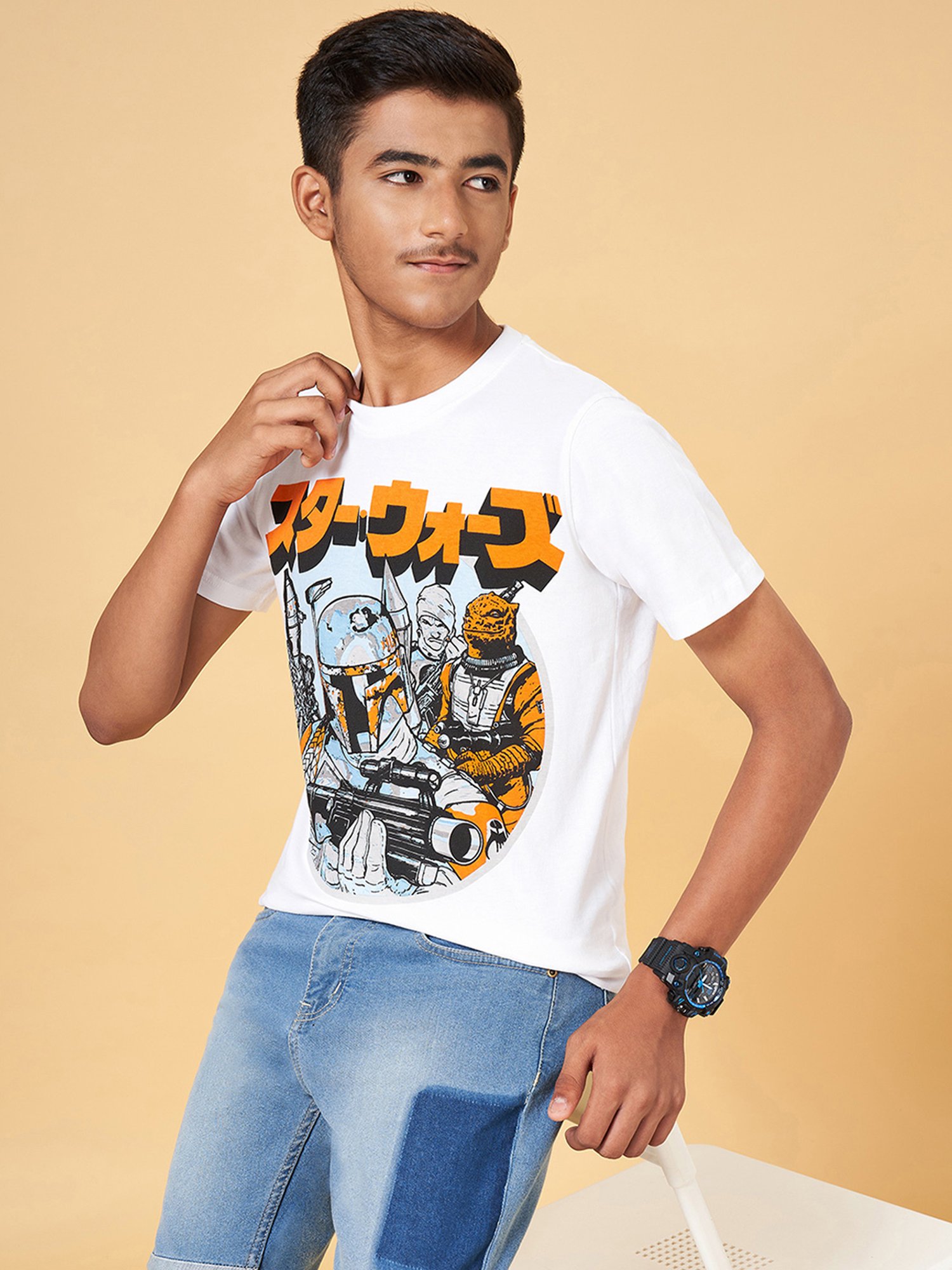 Coolsters by Pantaloons Kids White Printed Full Sleeves T-Shirt