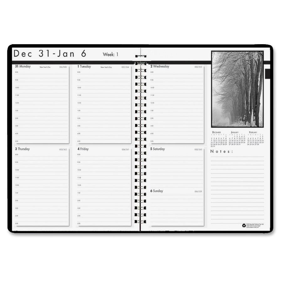 House of Doolittle Black on White Planner
