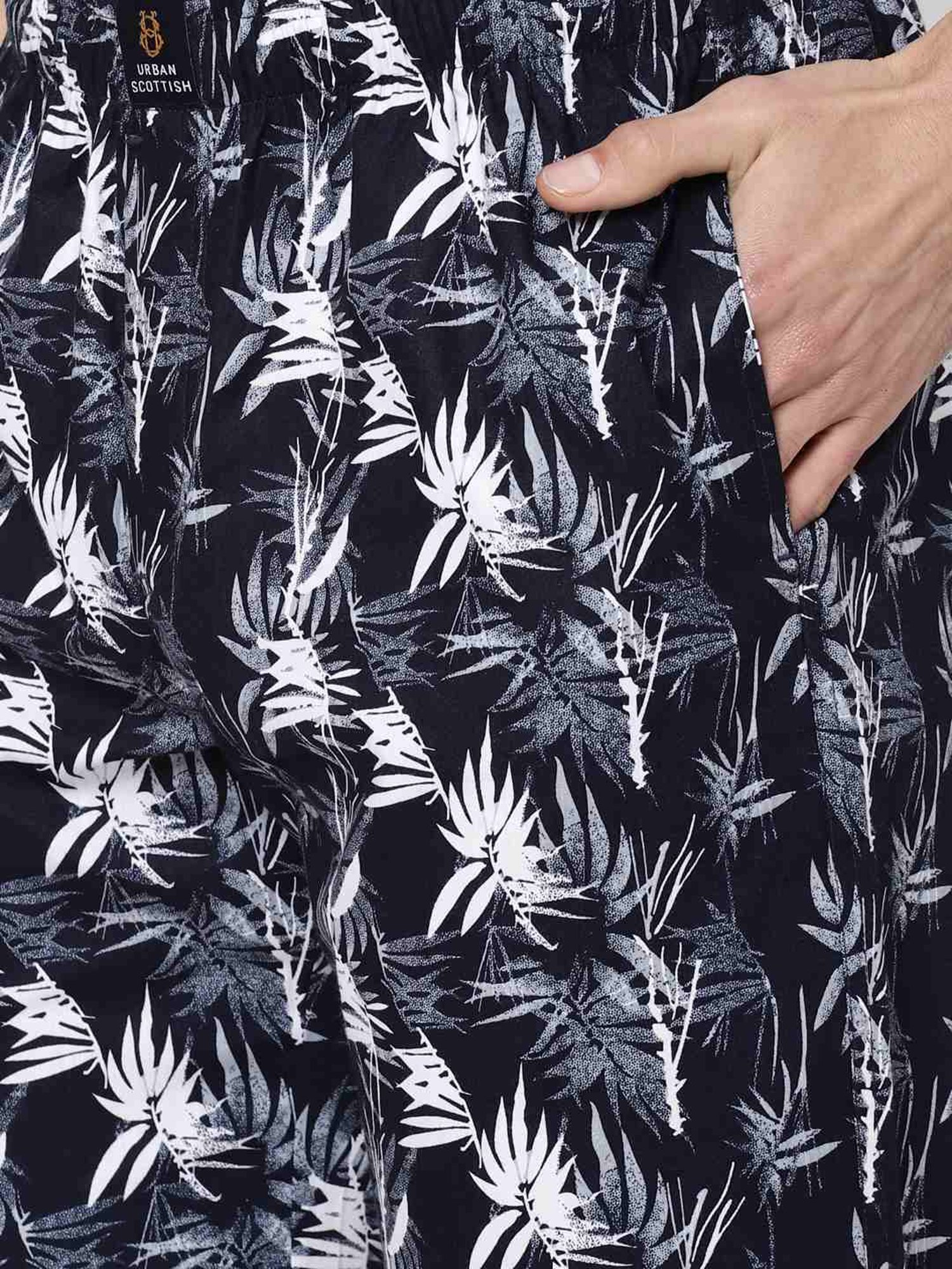 Urban Scottish Multicolored Regular Fit Floral Print Lounge Pants