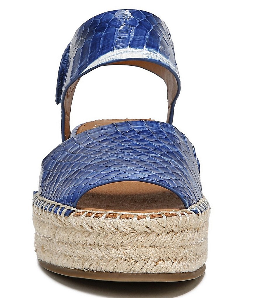 Sarto by Franco Sarto Oak3 Snake Print Leather Espadrille Platform Sandals