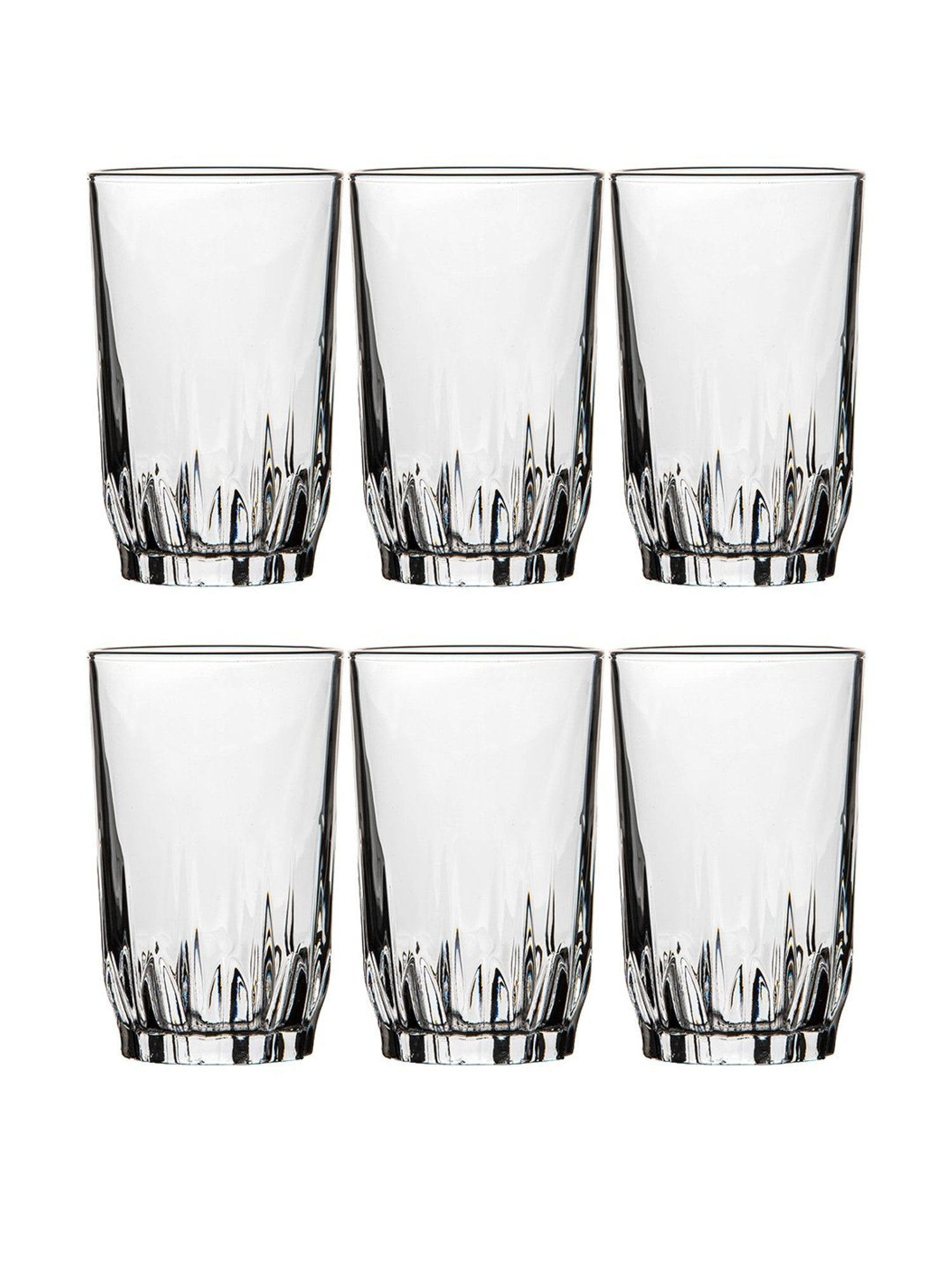 ROXX Transparent Glass Everyday Glasses - Set of 6 (260ml)