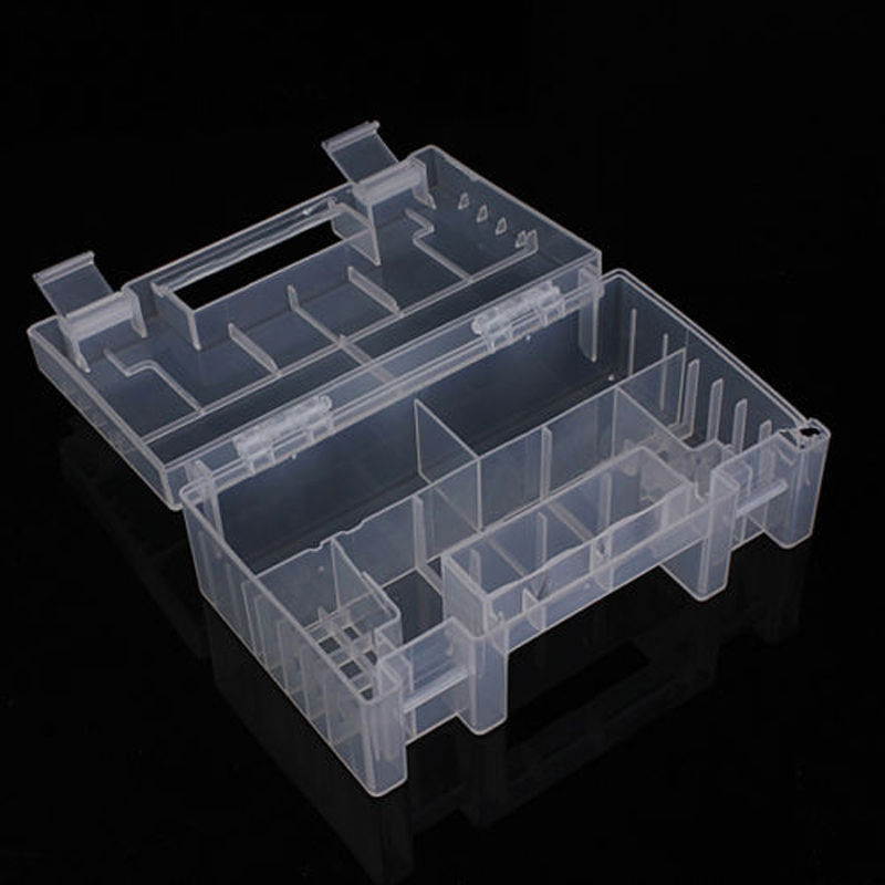 AA AAA C Battery Case Storage Box Containers Holder Organizer Clear Plastic