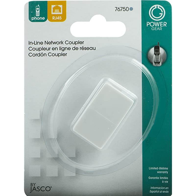 inLine Network Coupler 2 Pack Connects RJ45 Ethernet Cables to Modems Routers Hubs CAT5 CAT5E White 46066