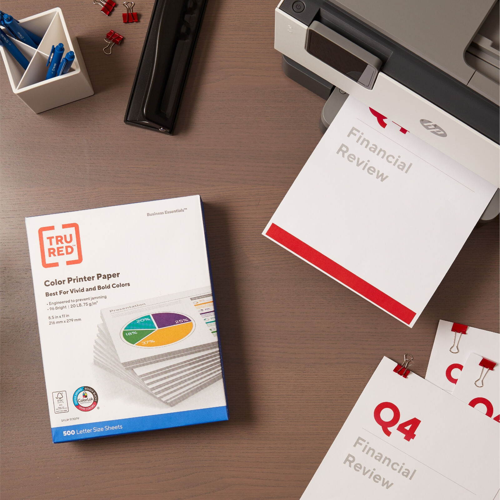 TRU RED 8.5x11 Color Printer Paper, 20 lbs., 96 Brightness TR56964