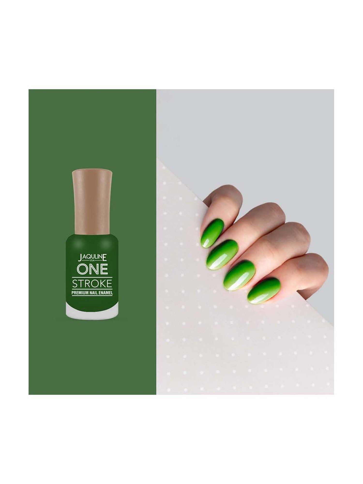 Jaquline USA One Stroke Premium Nail Enamel One Stroke Green Twist - 8 ml