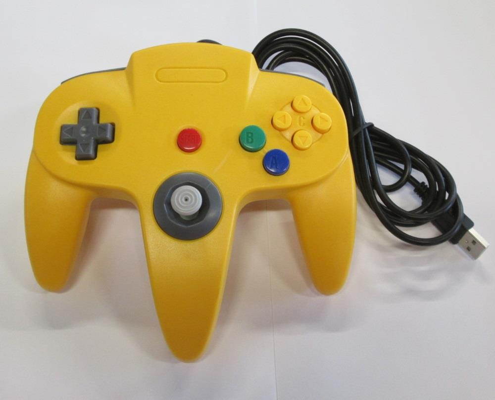 N64 USB Controller Yellow For Window, Mac, and Linux by Mars Devices