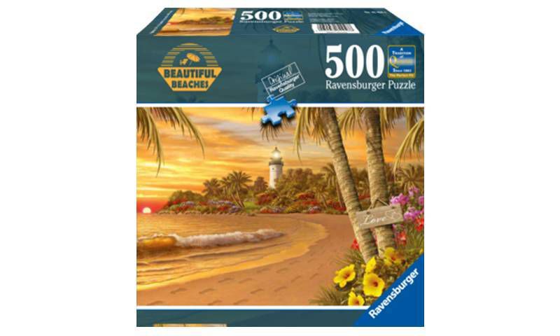 Ravensburger Beautiful Beaches: Sunset in the Sand Jigsaw Puzzle - 500pc