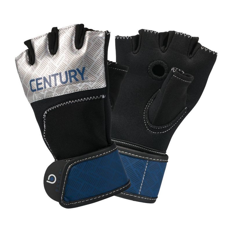 Century Martial Arts Men's Brave Gel Gloves L/XL - Silver/Navy