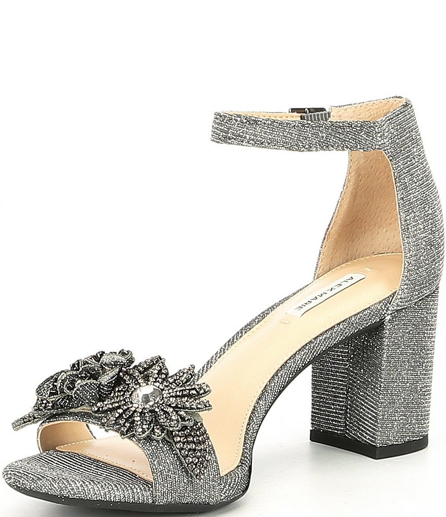 Alex Marie Harlean Ornament Detail Block Heel Dress Sandals