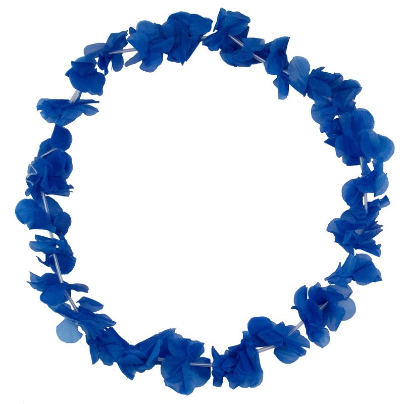 Northlight 18" Dark Blue Flower Halloween Lei Costume Accessory