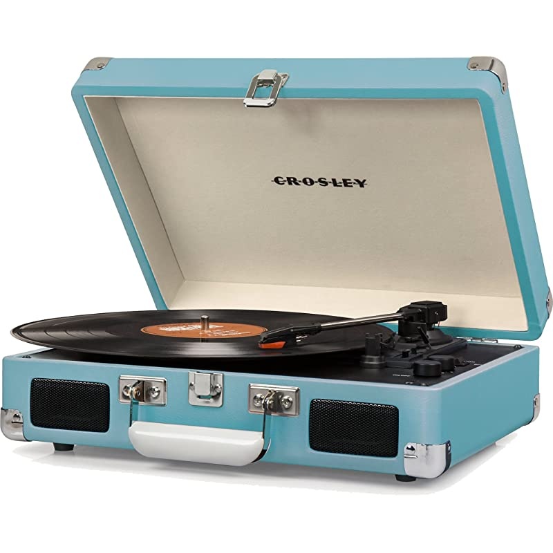 Cruiser Deluxe Vintage 3Speed Bluetooth Suitcase Turntable Turquoise
