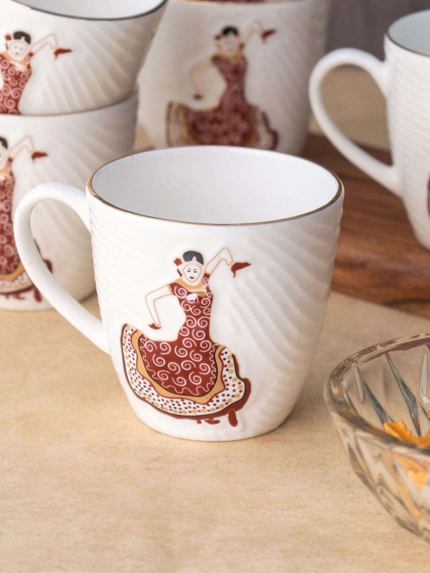 Cello White Opalware Cup (0.18 L) - Set of 6