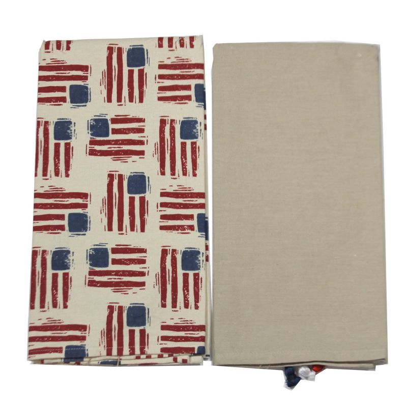 Tabletop 26.0" Let Freedom Ring Dish Towel American Flag Liberty Bell Primitives By Kathy  -  Kitchen Towel