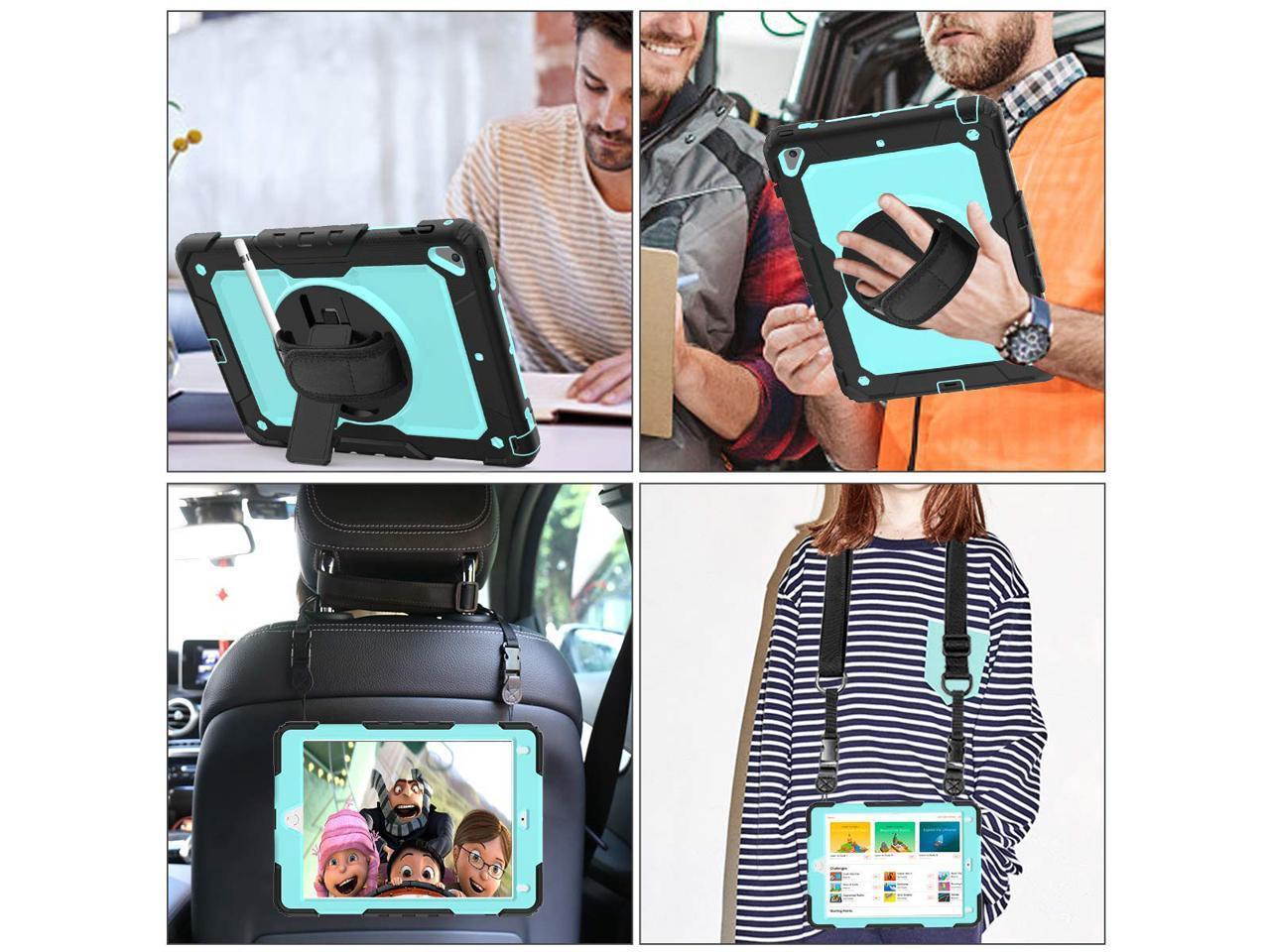 iPad 9.7 2018 2017 Case iPad Air 2 Case iPad Pro 9.7 Case Heavy Duty Rugged Shockproof Protective Hard Case Cover For for Apple iPad 6th / 5th Generation / iPad Air 2 / iPad Pro 9.7 inch