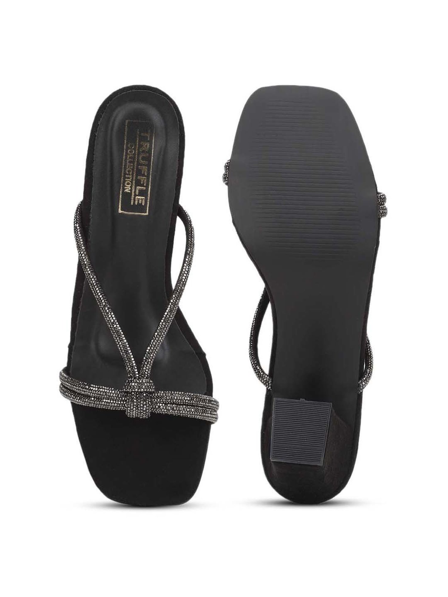 Truffle Collection Women's Black Casual Sandals