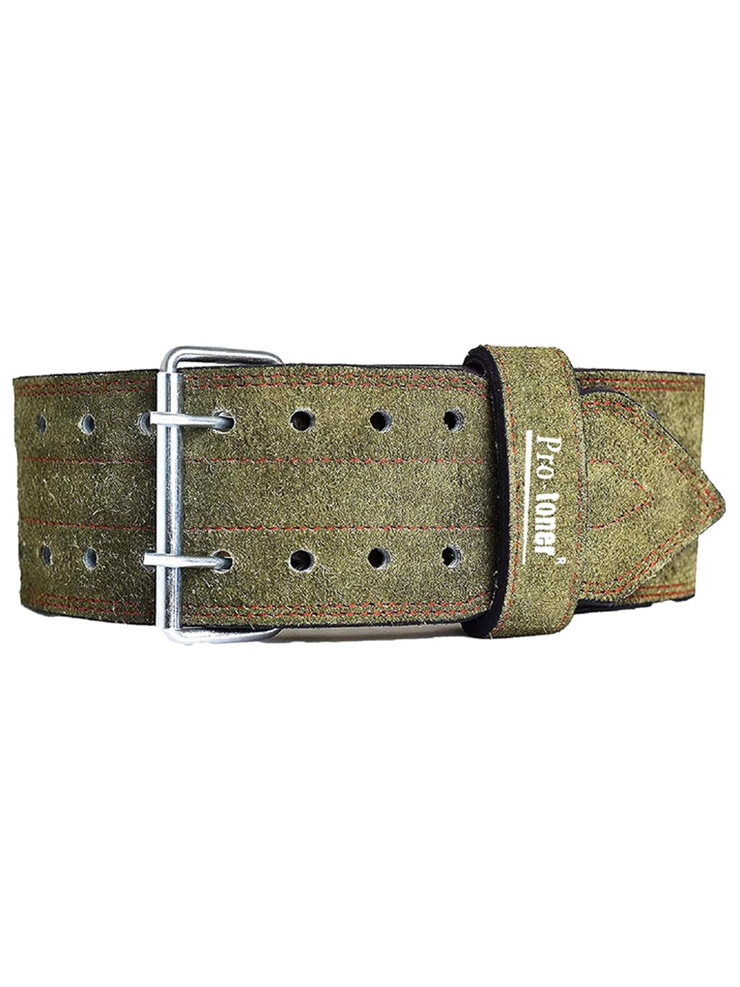 Protoner Suede Leather Weight Lifting Gym Belt (Olive)