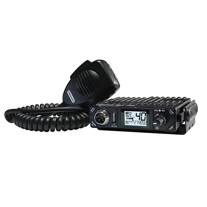 BILL CB Radio 40 Channels AM 12 Volts USB 5V21A UpDown Channel Selector Volume Adjustment and ONOFF Manual Squelch and ASC Multifunctions LCD Display Smeter