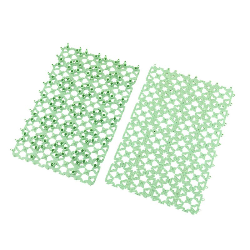 8"x1' Rectangle PVC (Polyvinyl Chloride) Floor Mat Green - PiccoCasa