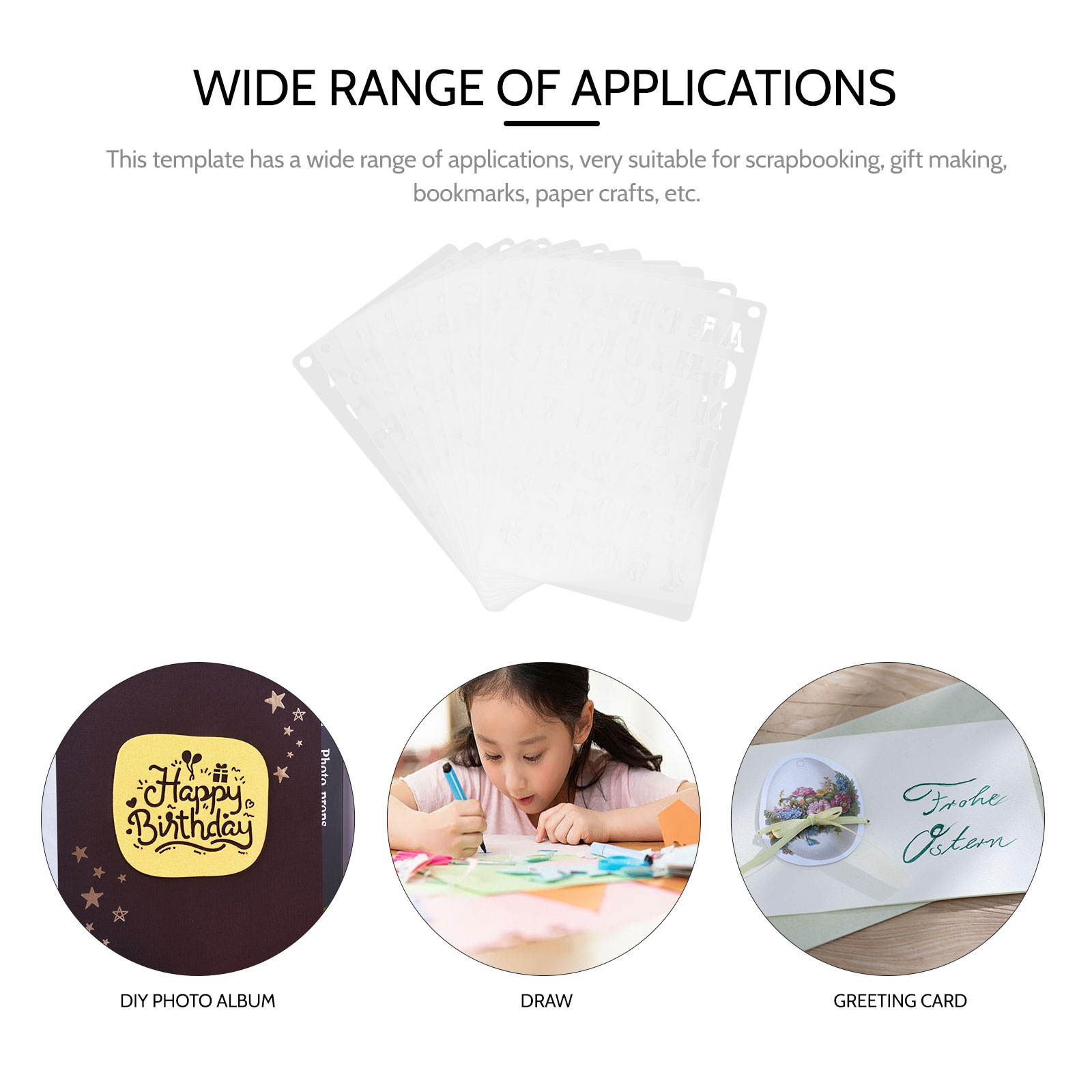 12pcs Chic Creative Alphabet Number Stencils DIY Drawing Template Painting Templates