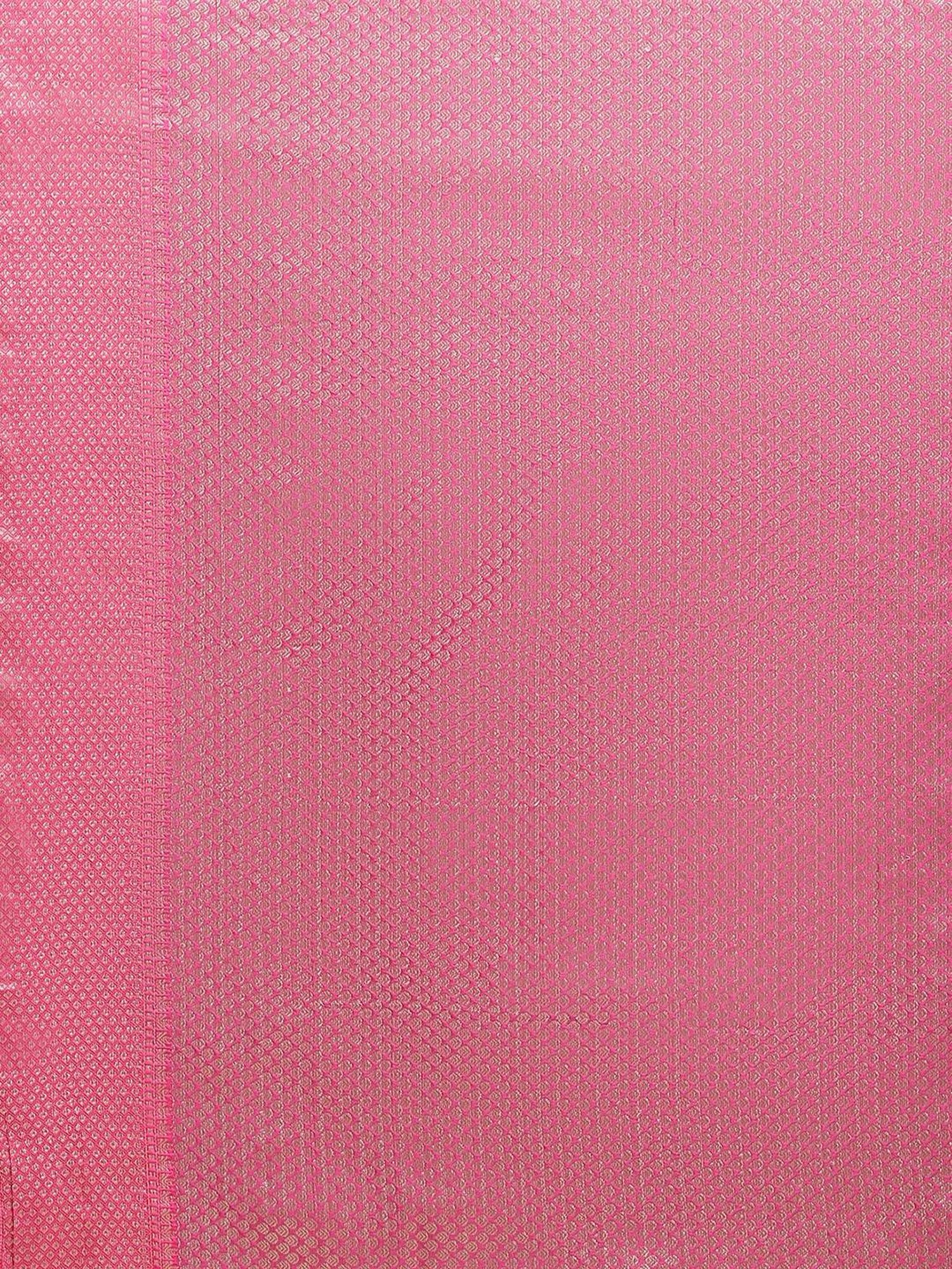 Banarasi Silk Works Strawberry Woven Saree with Blouse