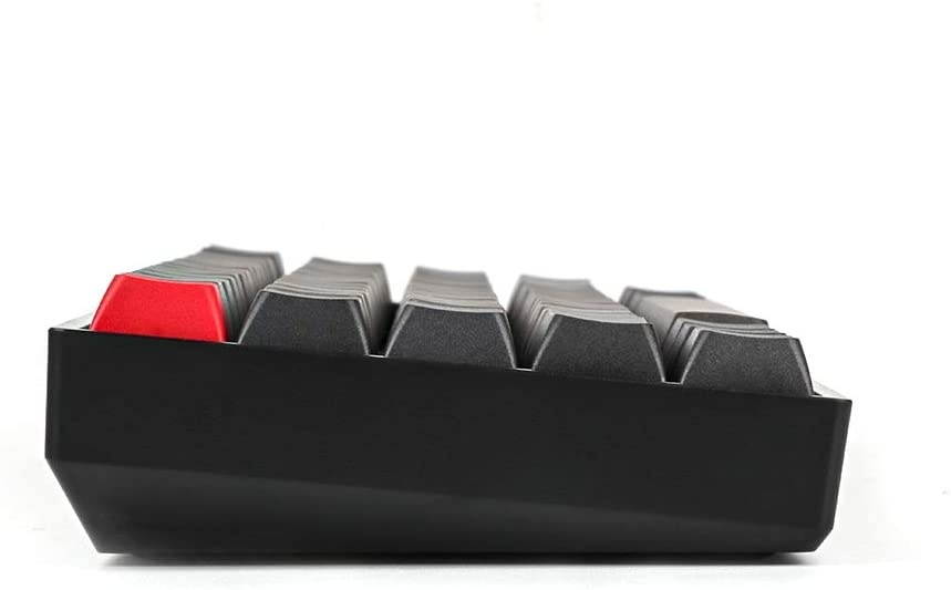 EPOMAKER GK61XS 60% RGB Hot Swappable Bluetooth Mechanical Keyboard with Split Spacebar, 1900mAh Battery, Fully Programmable for Gamers (Gateron Red Switch, Grey Black)