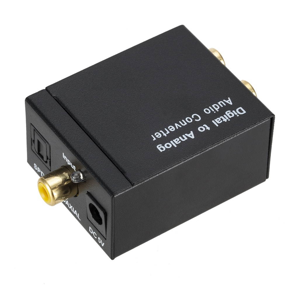 3.5mm Digital to Analog Audio Converter Optical Fiber Coaxial Signal to Analog Audio Adapter