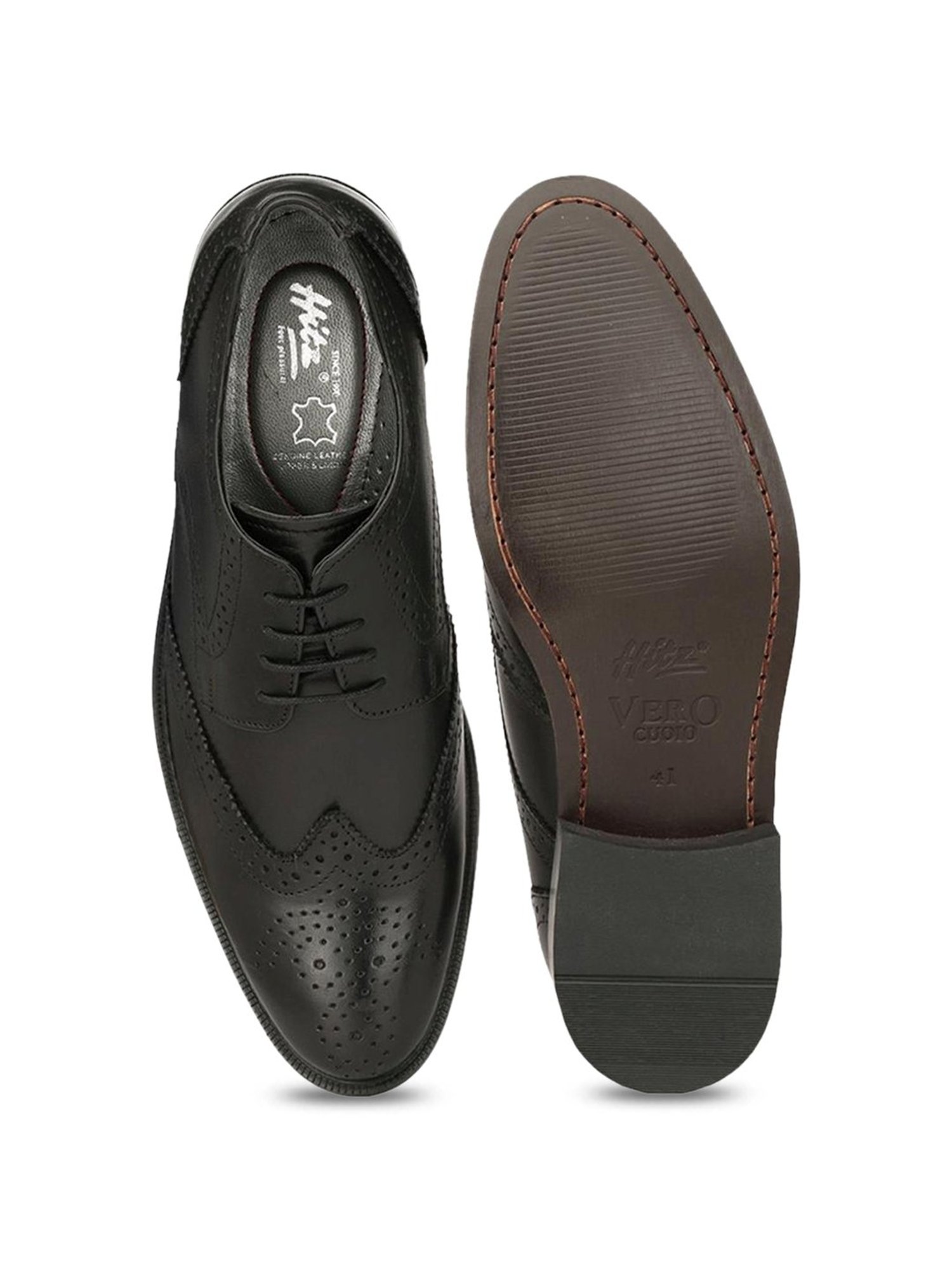 Hitz Men's Black Derby Shoes