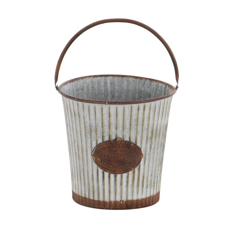 Set of 3 Farmhouse Tin Pail Planters - Olivia & May