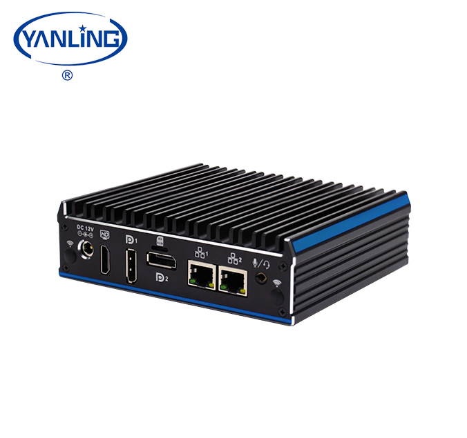 Fanless Mini PC Intel Celeron J4125 Quad Core Fanless Mini Desktop Computer DDR4  M.2 Windows 10 Pro with1xHDMI 2xDP Dual Lan 4xUSB3.0 2xUSB2.0 1xCOM 8G RAM 128G SSD