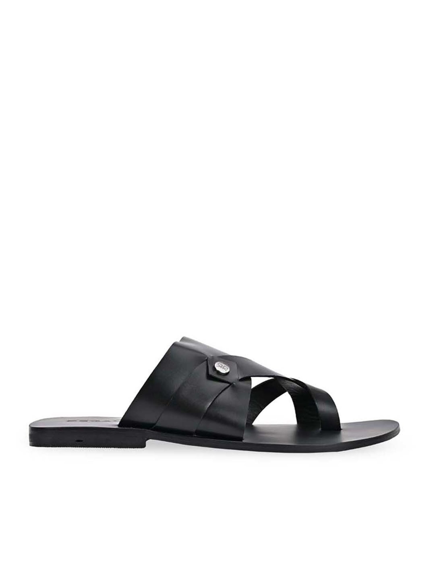 Regal Men's Black Toe Ring Sandals