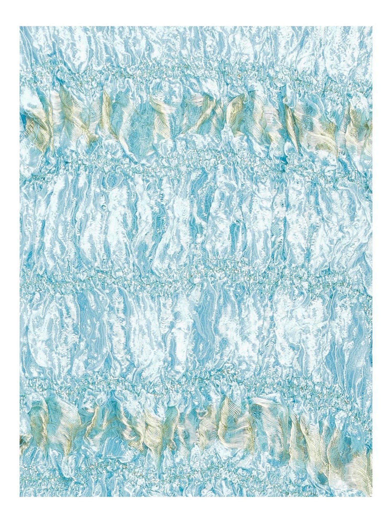 VASTRAMAY Sky Blue Lace Pattern Ethnic Dupatta