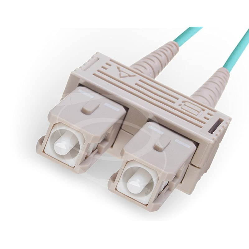 6M OM3 LC SC Fiber Patch Cable | 10Gb Duplex 50125 LC to SC Multimode Jumper 6 Meter 1968ft | Length Options 05M300M | ofnr lcsc dx mmf 10gbase sfp+ sr Aqua zipcord