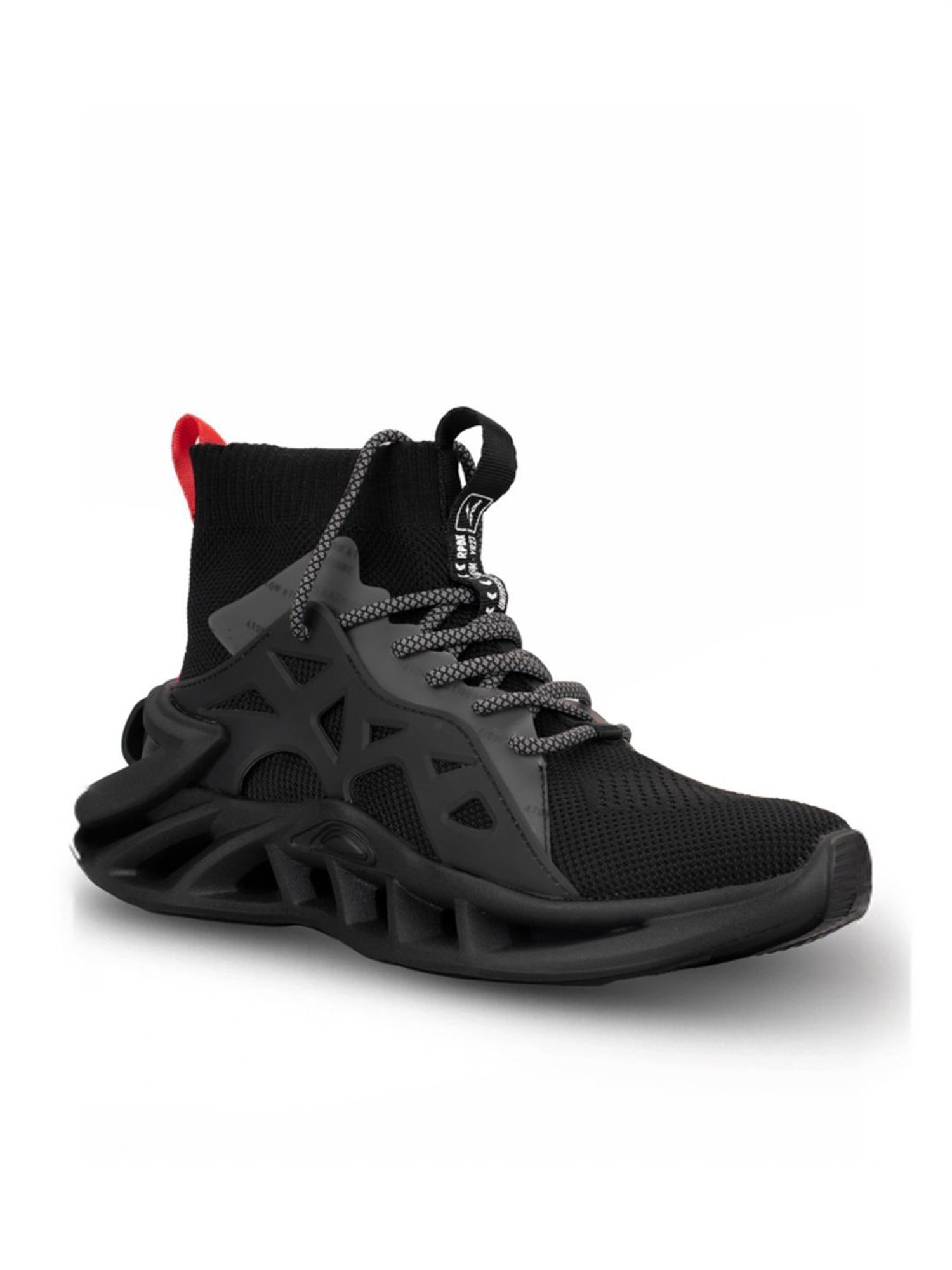 Atom Men's Alpha SoftBounce Black Running Shoes