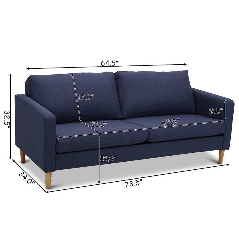 Ali Upholstered Loveseat Dark Shadow Blue - HOMES: Inside + Out