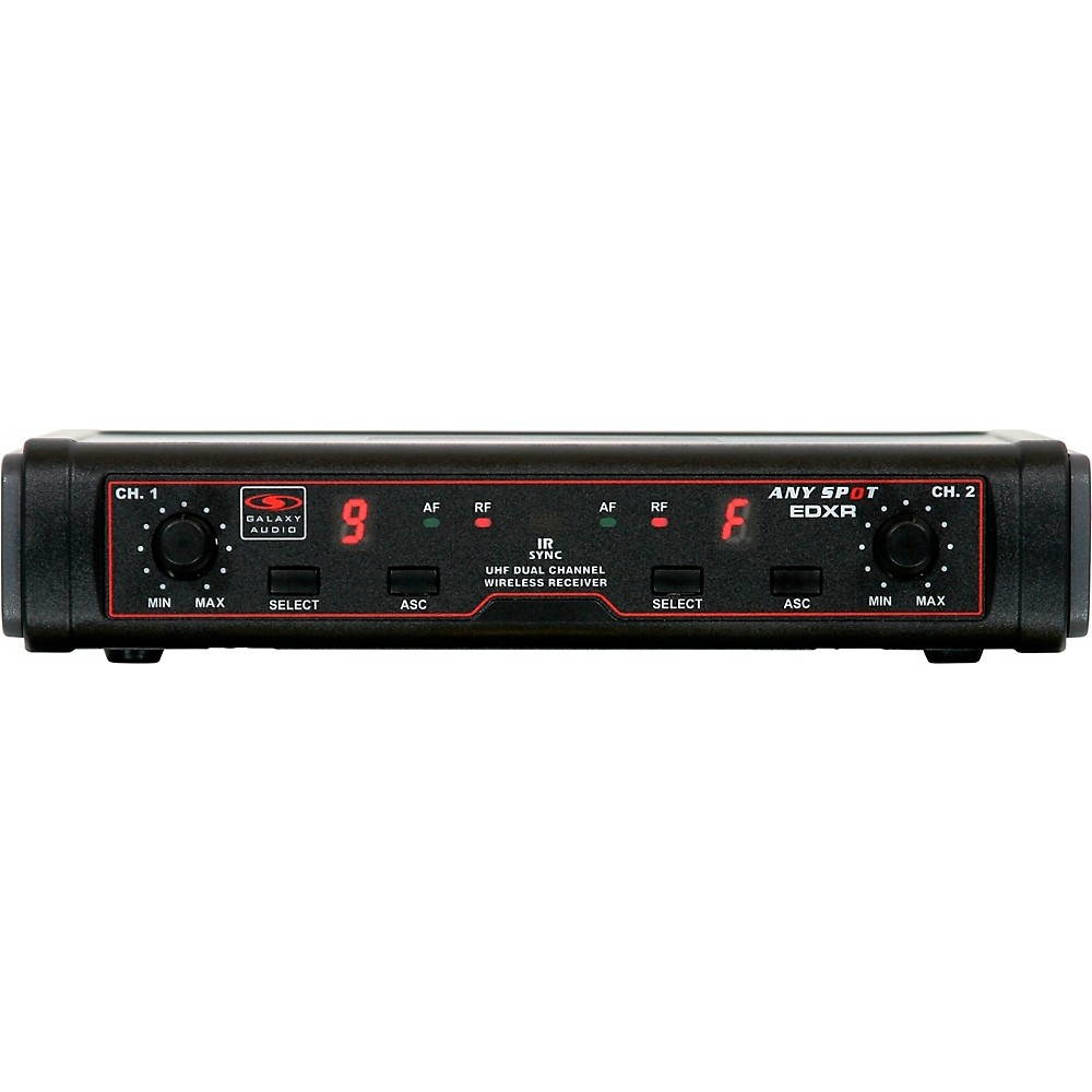 Galaxy Audio EDXR/38SV Dual-Channel Wireless Headset and Lavalier System Band N Black