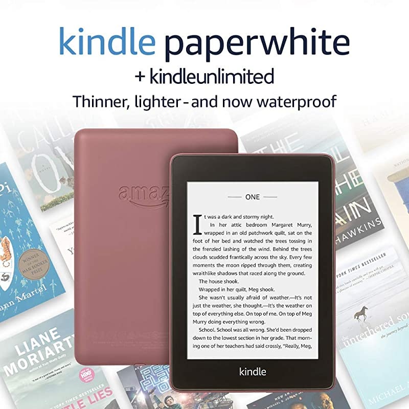 Paperwhite &ndash; Now Waterproof with 2x the Storage &ndash; Ad-Supported + 3 Months Free Unlimited (with auto-renewal)