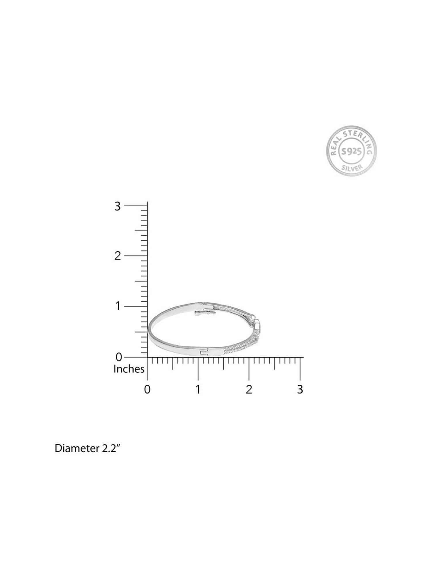 GIVA 92.5 Sterling Silver Heart Bracelet for Women