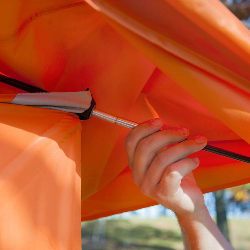 Gazelle T4 94" x 94" 4-Person Pop Up Camping Hub Tent with Removable Floor, Rain Fly, Ground Stakes, and Tie-Down Ropes for Camping or Picnicking